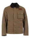 Barbour Workers Wax Jacket With Classic Collar In Orange