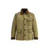 Barbour Cotton Workwear Jacket Corduroy Collar In Green