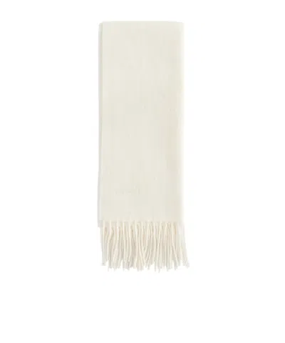 Barbour Woven Fringed Scarf In White