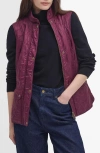 Barbour Wray Fleece Lined Vest In Cabernet/brown