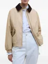 Barbour Womens Sand The Edit By Alexa Chung Two-buttoned-pockets Cotton-blend Jacket In Neutrals