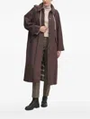 Barbour X Alexa Chung Natalie Hooded Coat In Brown