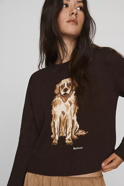 Barbour X Anthropologie Lara 100% Cotton Sweater In Black