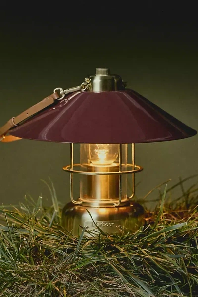 Barbour X Anthropologie Metal And Leather Rechargeable Cordless Lantern In Red