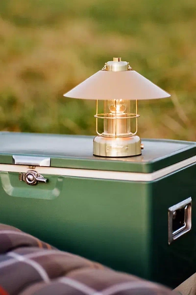 Barbour X Anthropologie Metal And Leather Rechargeable Cordless Lantern In Yellow