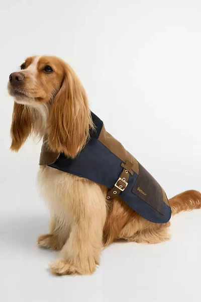 Barbour X Anthropologie Patch Waxed Dog Coat Jacket In Beige