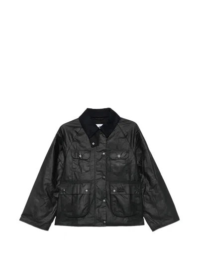 Barbour X A.p.c. Logo-embroidered Jacket In Black