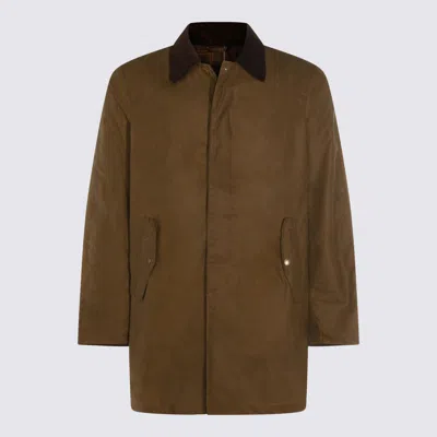 BARBOUR BARBOUR X BARACUTA BROWN COTTON WAX TRENCH COAT