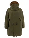 Barbour Padded Parka Jacket With Hood In Green