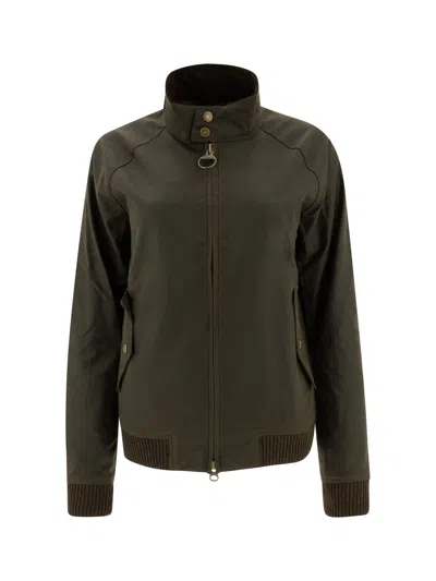 Barbour X Baracuta Porton Waxed Jacket In Green