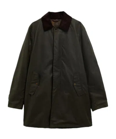 Barbour X Baracuta Trench Coat In Green