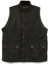 Barbour X Baracuta Waxed Gilet In Green