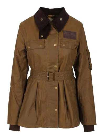 Barbour X Erdem Constance Waxed Jacket In Brown