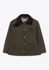 Barbour X Erdem Reversible Clover Logo Jacket In Khaki