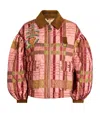Barbour X Farm Rio Ana-clara Quilted Jacket In Brown