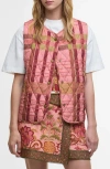 Barbour X Farm Rio Fernanda Quilted Vest In Multi