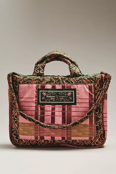 Barbour X Farm Rio Maria Clara Tote Bag In Pink