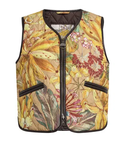 Barbour X Farm Rio Reversible Quilted Alpinias Gilet Liner