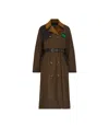 Barbour X Ganni Waxed Colorblock Trench Coat