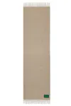 Barbour Wool Scarf X Ganni Fringed Edges In Beige