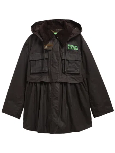 Barbour X Ganni " X Gannni" Coat In Brown