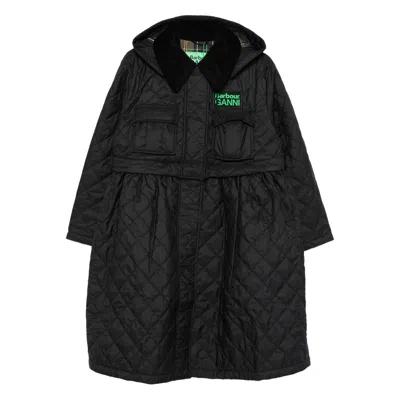Barbour X Ganni Black Coats - Parka Coats Women