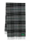 Barbour X Ganni Checked Scarf In Grey