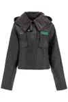 Barbour Ganni Wax Anorak Smock Jacket Classic Tartan In Black