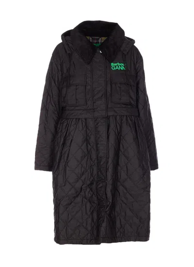 Barbour X Ganni Coats In Black