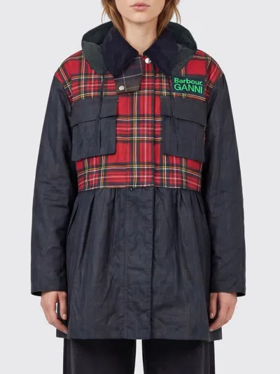 Barbour X Ganni Jacket Woman In Blue