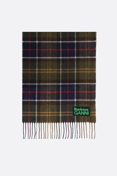 Barbour X Ganni Scarfs In Classic Tartan