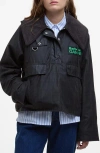 Barbour Ganni Wax Anorak Smock Jacket Classic Tartan In Classic Tartan