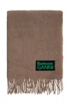 BARBOUR X GANNI BARBOUR X GANNI 'WOOL SCARF WITH PATCH LOGO DESIGN'