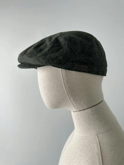 Pre-owned Barbour X Hat Barbour Tweed Flat Hat Streetwear In Green
