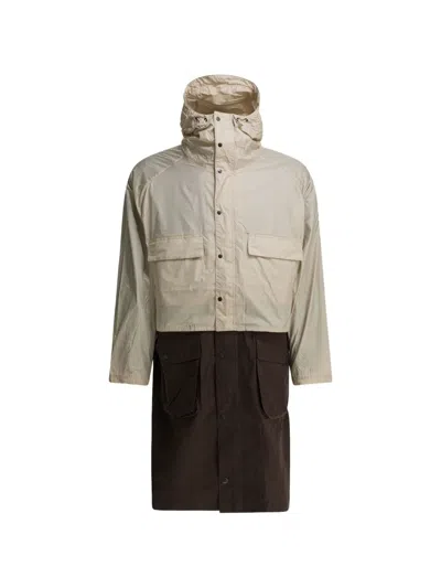 Barbour X Kaptain Sunshine Endurance Hooded Panelled Coat In Brown