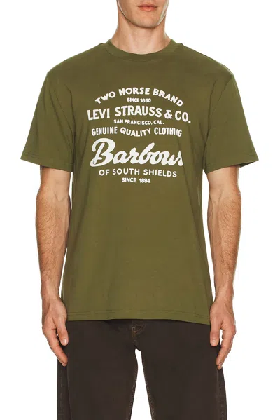 Barbour X Levi's Graphic T-shirt In Green