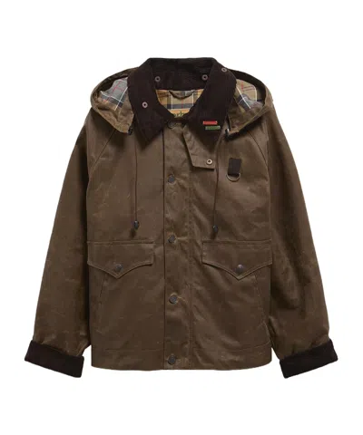 Barbour X Levi's Spey Waxed Jacket In Brown