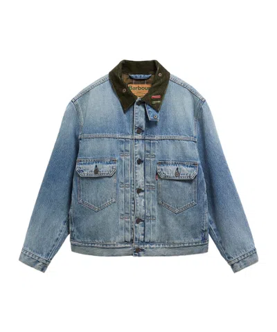 Barbour X Levi's Type Ii Denim Jacket In Blue