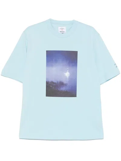 Barbour X Noah Archive Swan T-shirt In Blue
