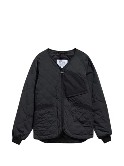 Barbour X Norbit Quilted Panelled Jacket In Black