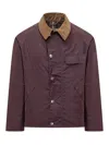 Barbour X Paul Smith Bordeaux Waxed Jacket In Burgundy
