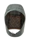 Barbour X Paul Smith Hoodie Waxed Check Green In Green