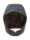 Barbour X Paul Smith Waxed Check Hoodie In Blue