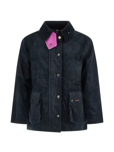 Barbour X Paul Smith Beaufort Corduroy Coat In Blue