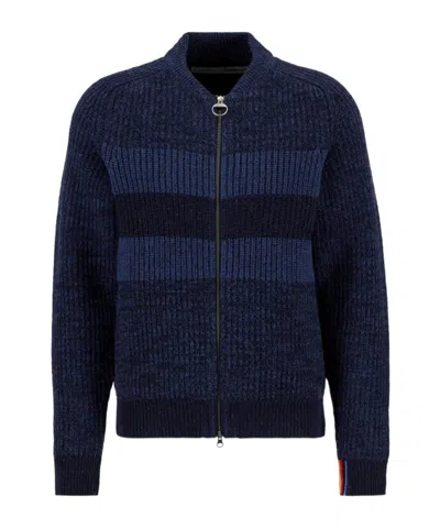Barbour X Paul Smith Bomer Cardigan In Blue