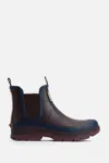 Barbour X Paul Smith Chelsea Wellington Ankle Boots In Brown