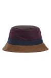 Barbour X Paul Smith Colorblock Bucket Hat In Burgundy