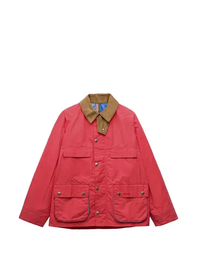 Barbour X Paul Smith Contrast-collar Jacket In Red