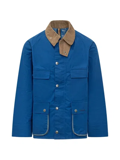 Barbour X Paul Smith Sugarlump Bedale Corduroy-collar Jacket In Blue