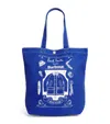 Barbour X Paul Smith Cotton Best In Show Tote Bag In Blue